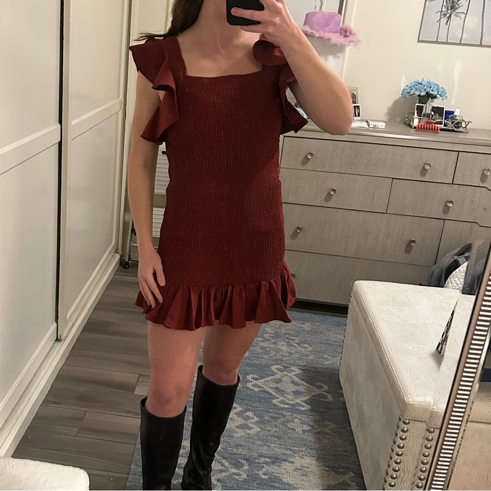 Red Vestique Stretch Dress XS/ Small